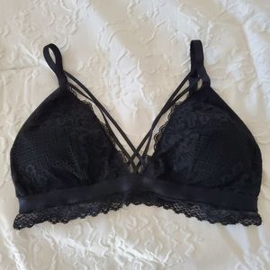 Black lace bralette